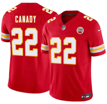 Jadon Canady Kansas City Chiefs red Vapor jersey