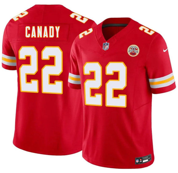 Jadon Canady Kansas City Chiefs red Vapor jersey