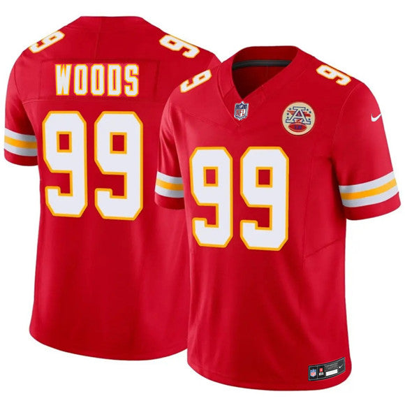 Peter Woods Kansas City Chiefs red Vapor jersey