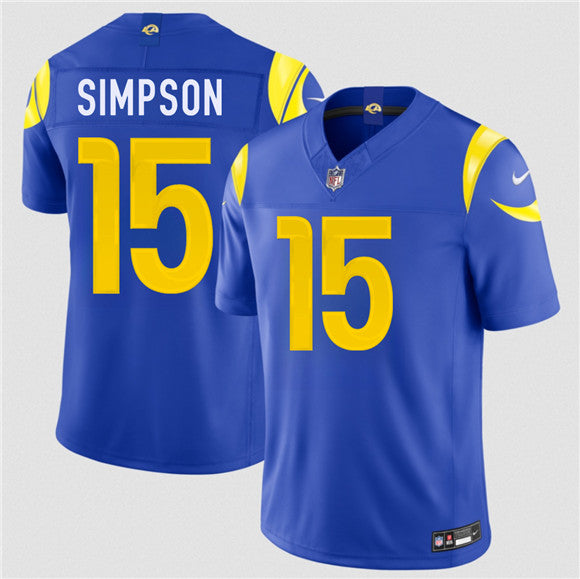 Ty Simpson Los Angeles Rams royal Vapor jersey