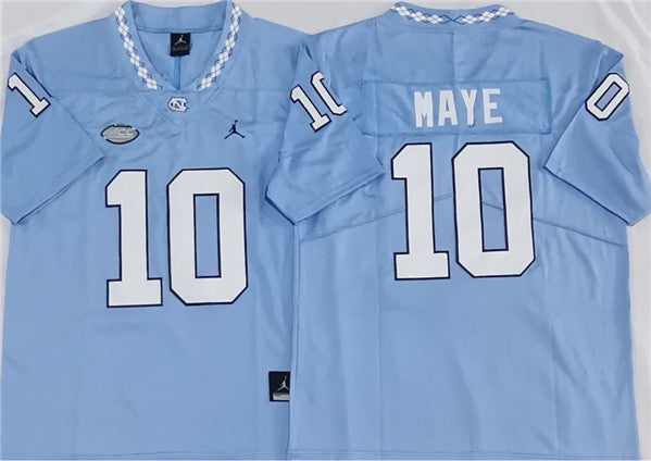 Drake Maye North Carolina Tar Heels blue jersey