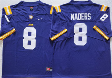 Malik Nabers LSU Tigers purple jersey