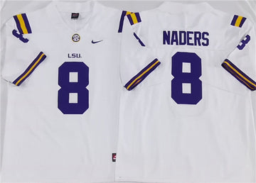 Malik Nabers LSU Tigers white jersey