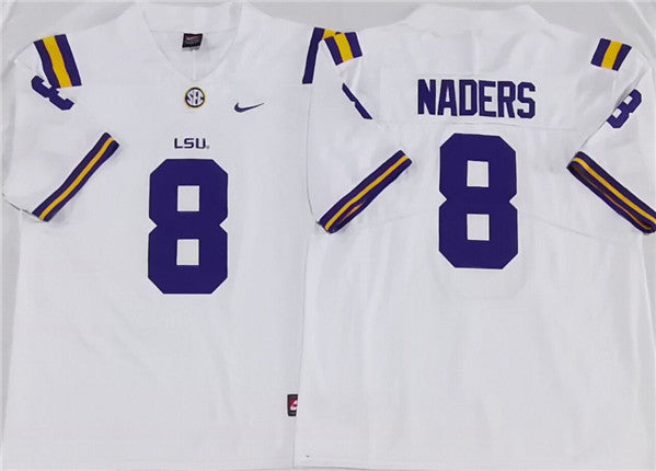 Malik Nabers LSU Tigers white jersey
