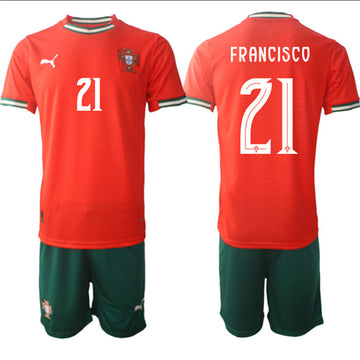 Francisco Portugal National Team red Home jersey
