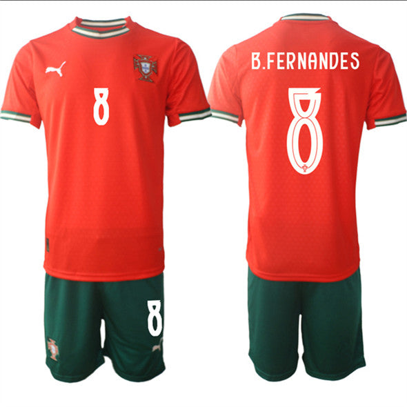 B.Fernandes Portugal National Team red Home jersey