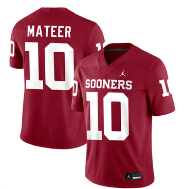 John Mateer Oklahoma Sooners red jersey