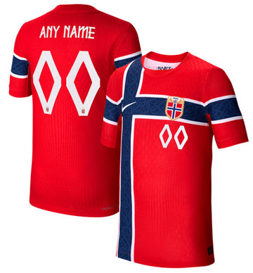 Custom Norway National Team red Home jersey