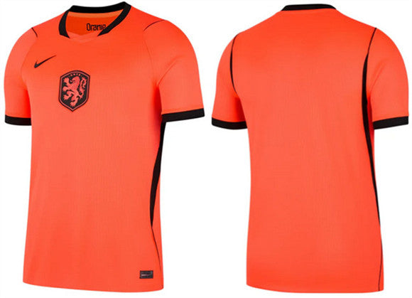 Custom Netherlands National Team orange Home jersey