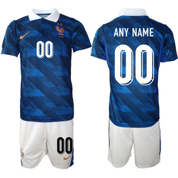 Custom France National Team navy Home jersey