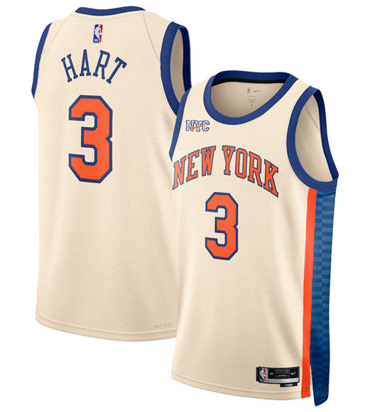 Josh Hart New York Knicks cream City Edition jersey