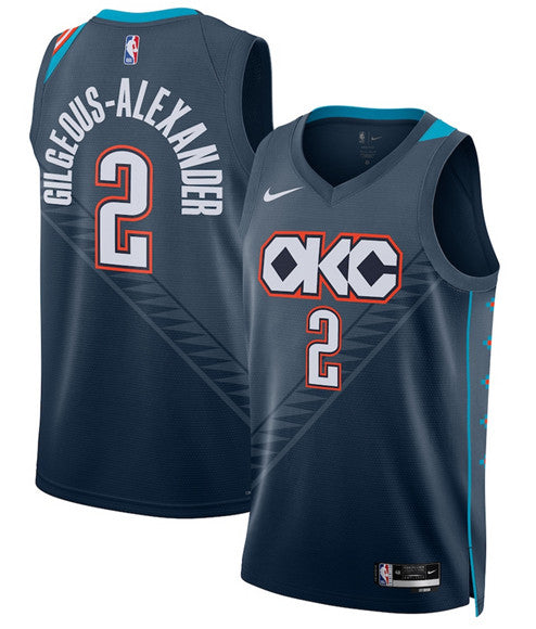 Shai Gilgeous-Alexander Oklahoma City Thunder navy City Edition jersey