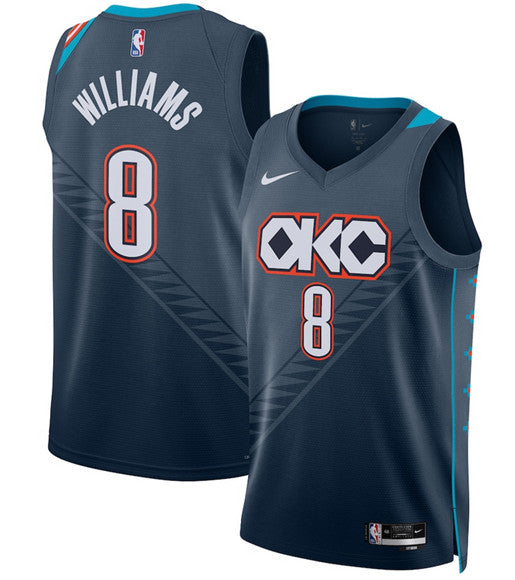 Jalen Williams Oklahoma City Thunder navy City Edition jersey