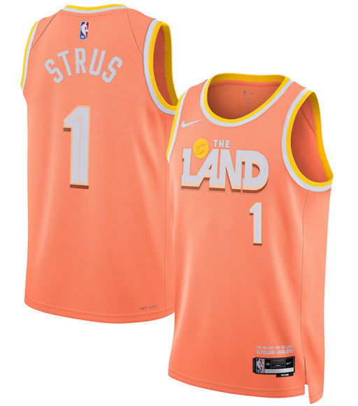 Max Strus Cleveland Cavaliers orange City Edition jersey