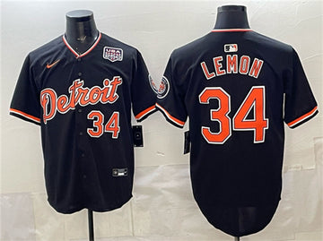 Chet Lemon Detroit Tigers black Vapor jersey