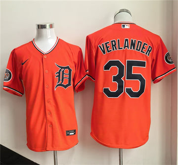 Justin Verlander Detroit Tigers orange jersey