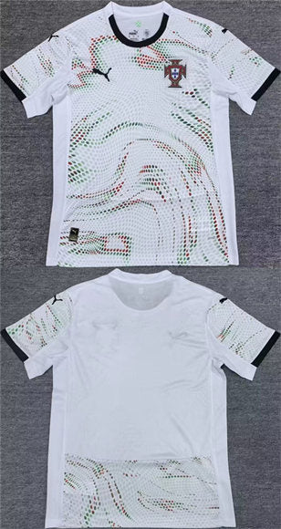Custom Portugal National Team white Away jersey