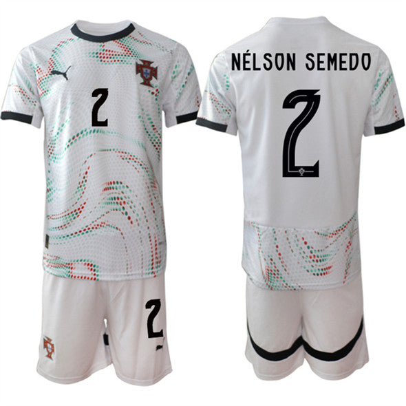 Nélson Semedo Portugal National Team white Away jersey