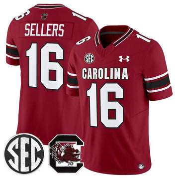 LaNorris Sellers Garnet South Carolina Gamecocks jersey