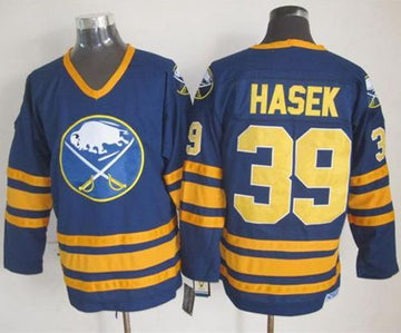 Dominik Hasek Buffalo Sabres navy Throwback jersey