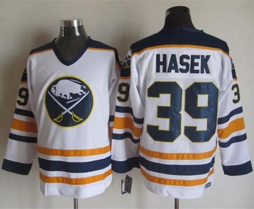 Dominik Hasek Buffalo Sabres white Throwback jersey