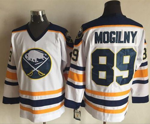 Alexander Mogilny Buffalo Sabres white Throwback jersey