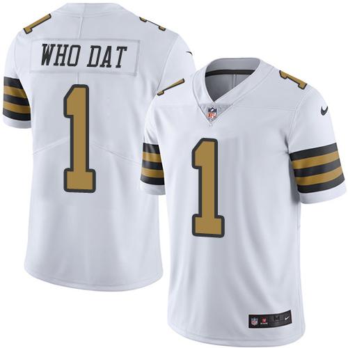 Who Dat New Orleans Saints white jersey