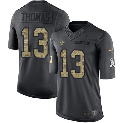 Michael Thomas New Orleans Saints black Salute To Service jersey
