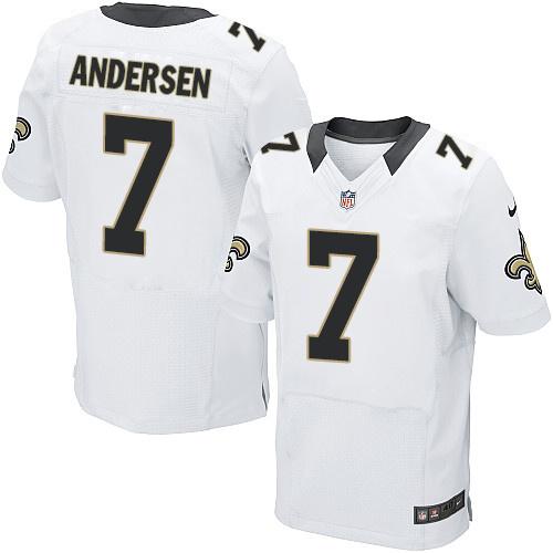 Morten Andersen New Orleans Saints white Elite jersey