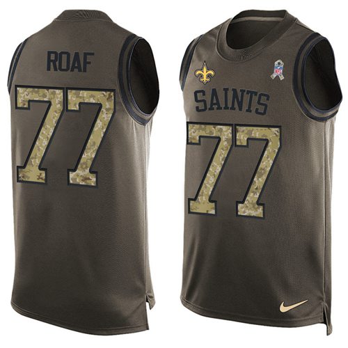 Roaf New Orleans Saints green Salute To Service jersey