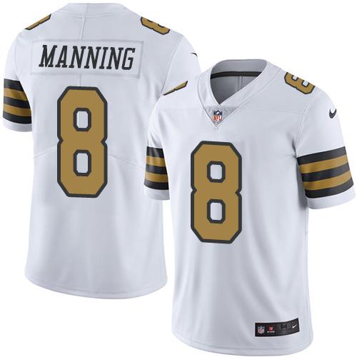 Archie Manning New Orleans Saints white jersey