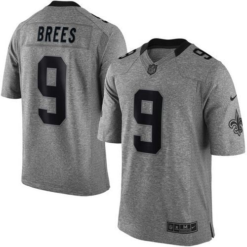 Drew Brees New Orleans Saints gray jersey