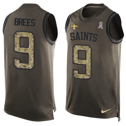 Drew Brees New Orleans Saints green Salute To Service jersey