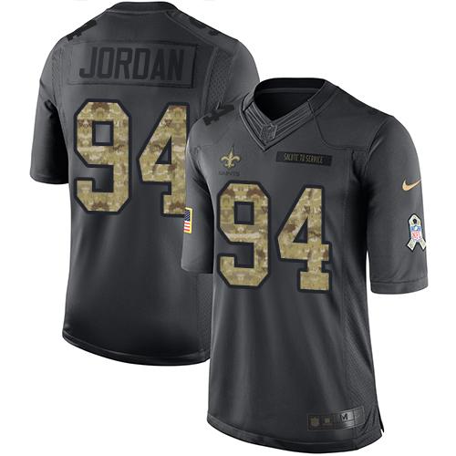Cameron Jordan New Orleans Saints black Salute To Service jersey