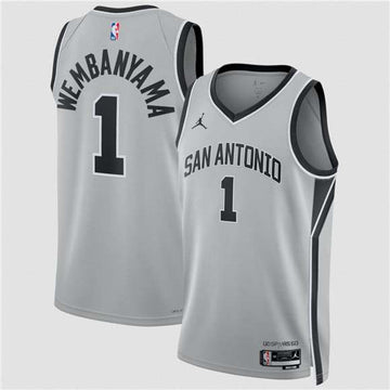 Victor Wembanyama San Antonio Spurs silver jersey