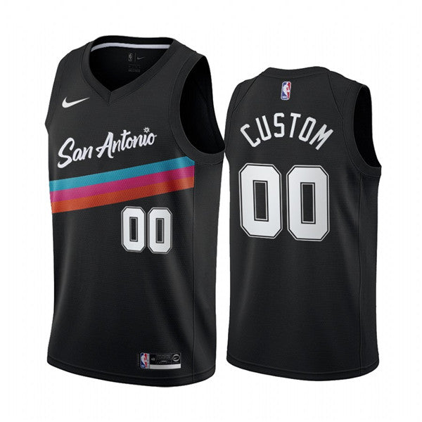Custom San Antonio Spurs black City Edition jersey