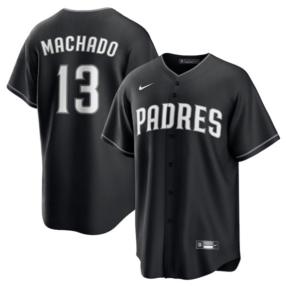 Manny Machado San Diego Padres black Lights Out jersey