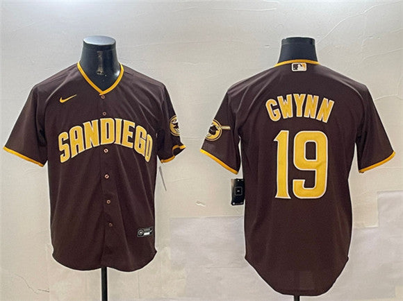 Tony Gwynn San Diego Padres brown jersey