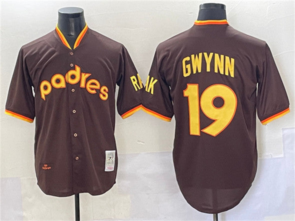 Tony Gwynn San Diego Padres brown Throwback jersey