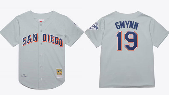 Tony Gwynn San Diego Padres gray jersey