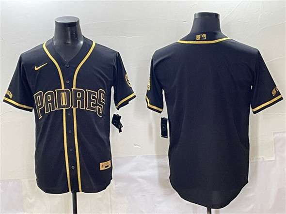 Custom San Diego Padres black-gold jersey