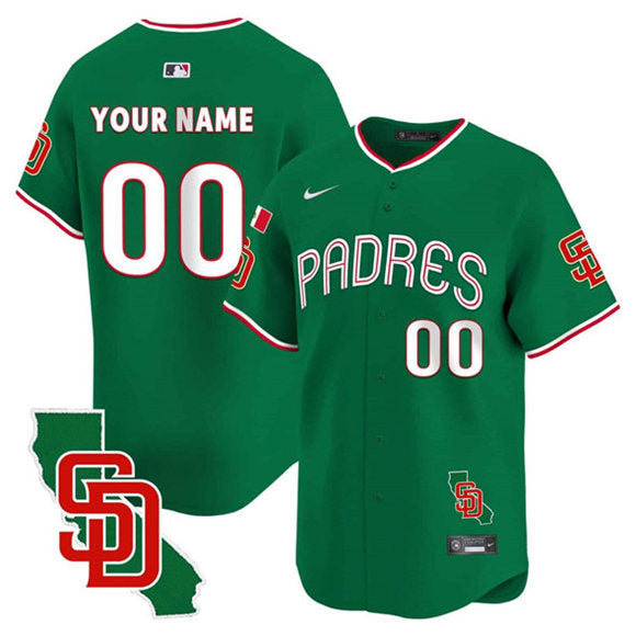 Custom San Diego Padres green jersey
