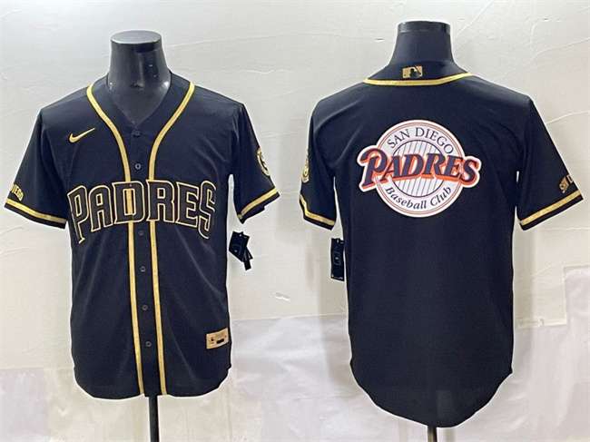 Team Big Logo San Diego Padres black-gold jersey