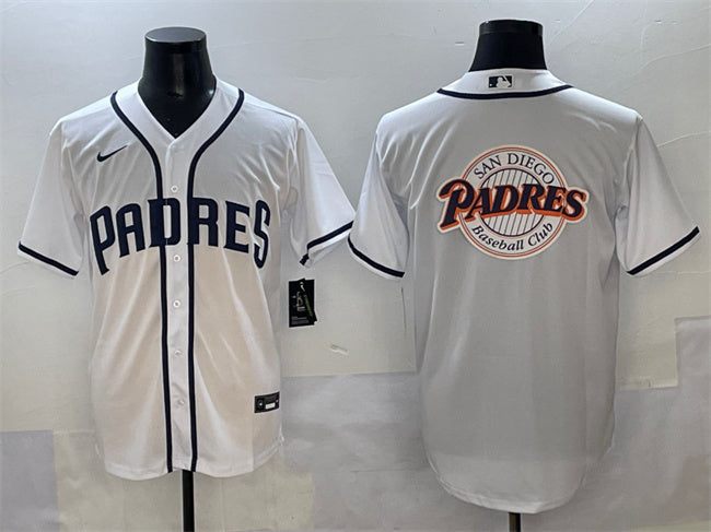 Team Big Logo San Diego Padres white jersey