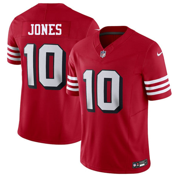 Mac Jones New San Francisco 49ers red FUSE jersey