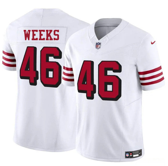 Jon Weeks New San Francisco 49ers white FUSE jersey