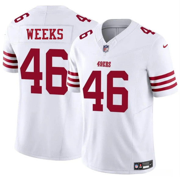 Jon Weeks San Francisco 49ers white FUSE jersey