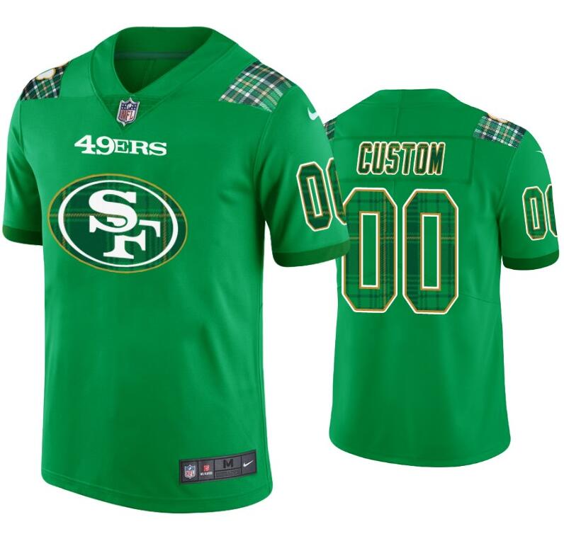Custom San Francisco 49ers green jersey