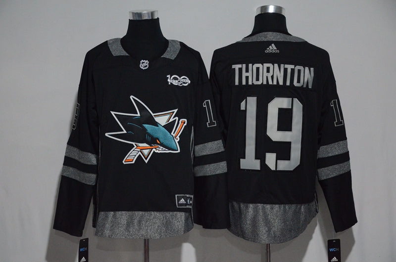 Joe Thornton San Jose Sharks black jersey