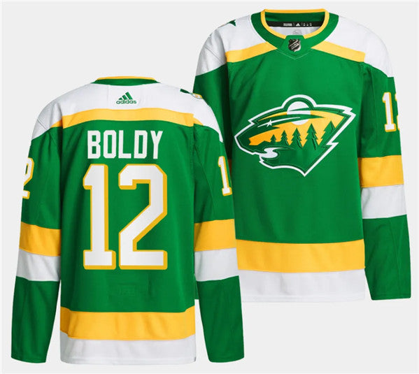 Matthew Boldy Minnesota Wild green jersey